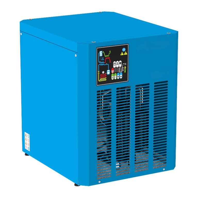 SCC blauwe roterende schroefluchtdroger met digitale bediening. CD 43F