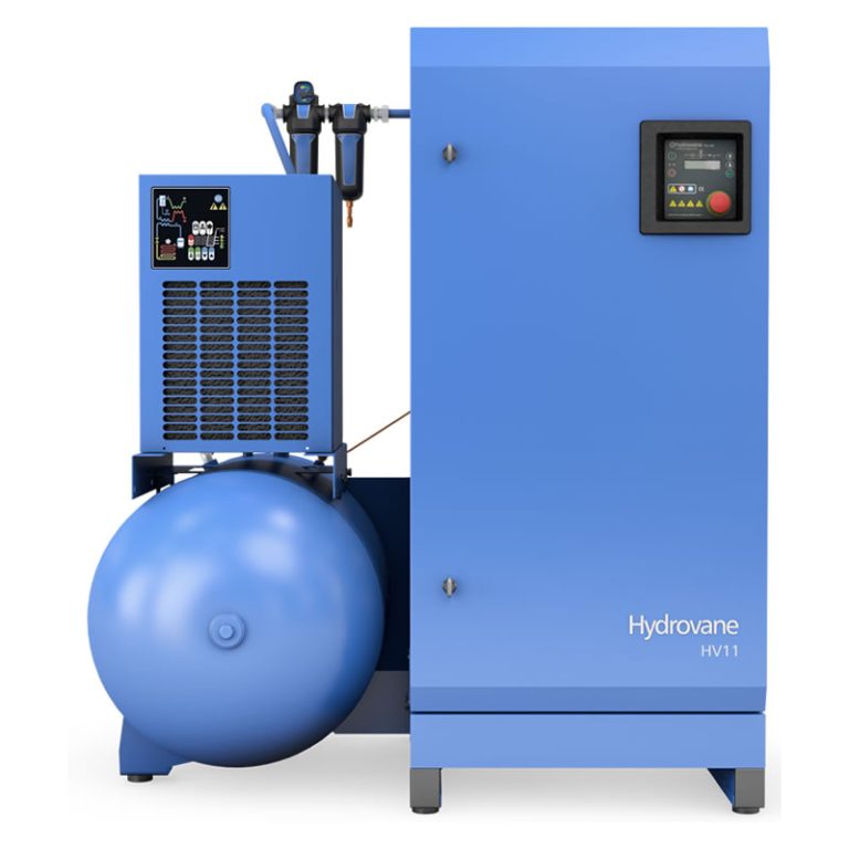 Hydrovane HV15 industriële vleugelcompressor met geïntegreerde droger en luchtketel