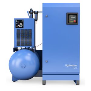 Hydrovane HV15 industriële vleugelcompressor met geïntegreerde droger en luchtketel