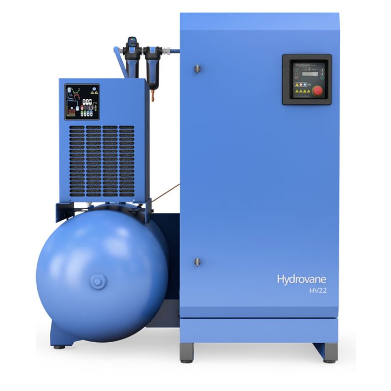 Hydrovane HV15 industriële vleugelcompressor met geïntegreerde droger en luchtketel