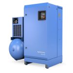 Hydrovane HV15 rotary vane industrial air compressor with integrated dryer and air receiver