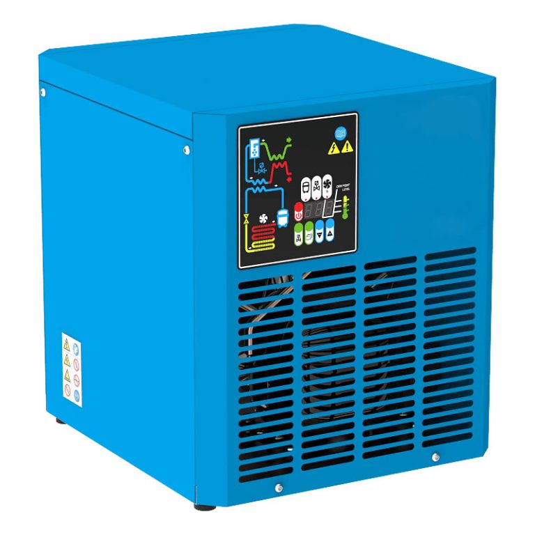 SCC blauwe roterende schroefluchtdroger met digitale bediening. cd12