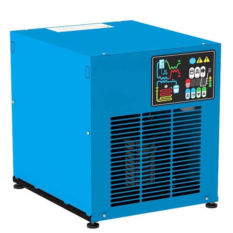 SCC blauwe roterende schroefluchtdroger met digitale bediening. CD4F